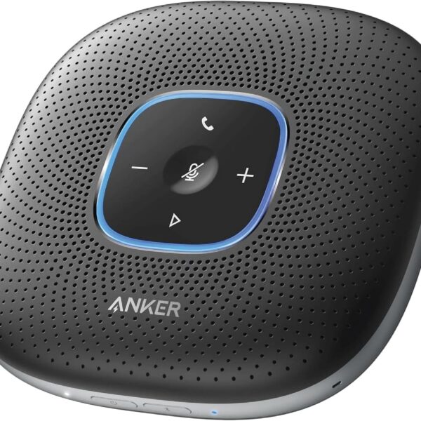 Anker Conference Microphone, PowerConf Bluetooth Speakerphone with 6 Mics, Enhanced Voice