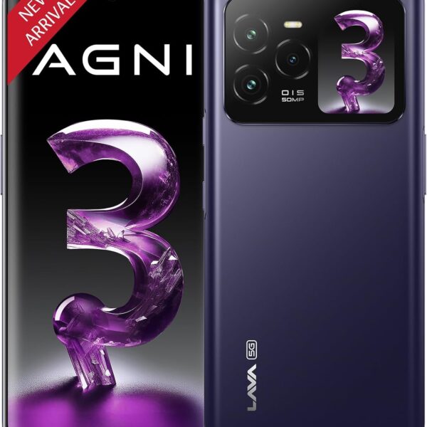 Second image of Lava Agni 3 5G (Pristine Glass, 8GB + 256GB) | India's First Dual AMOLED | Dimensity 7300X | 50MP Triple AI Camera | 66W Fast Charge, 5000mAh Battery | Clean User Interface | Free