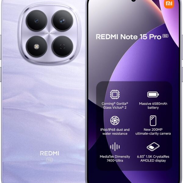 REDMI Note 15 Pro 5G Mist Purple 12GB RAM 256GB ROM