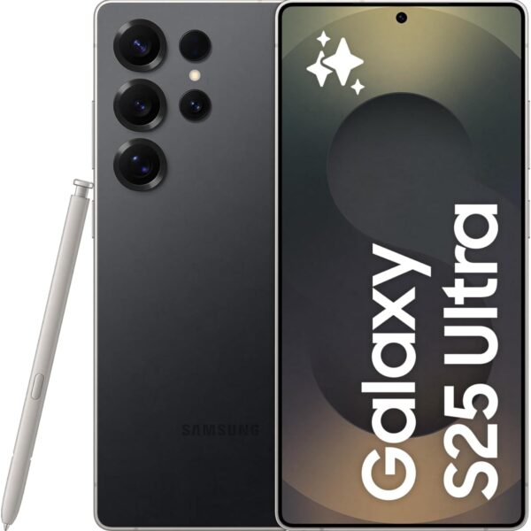 Samsung Galaxy S25 Ultra AI Phone, 256GB Storage, 12GB RAM, Titanium Black, Android Smartphone, 200MP Camera, S Pen, Long Battery Life (UAE Version)