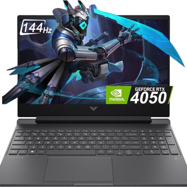 HP (Upgraded) Victus 15 FA2701WM Gaming Laptop 15.6", Intel Core i5-13420H Processor, 16GB DDR4 RAM, 512GB SSD, 15.6" FHD IPS 144Hz, NVIDIA RTX 4050 6GB Graphics, Eng Backlit KB, Win 11, Mica Silver