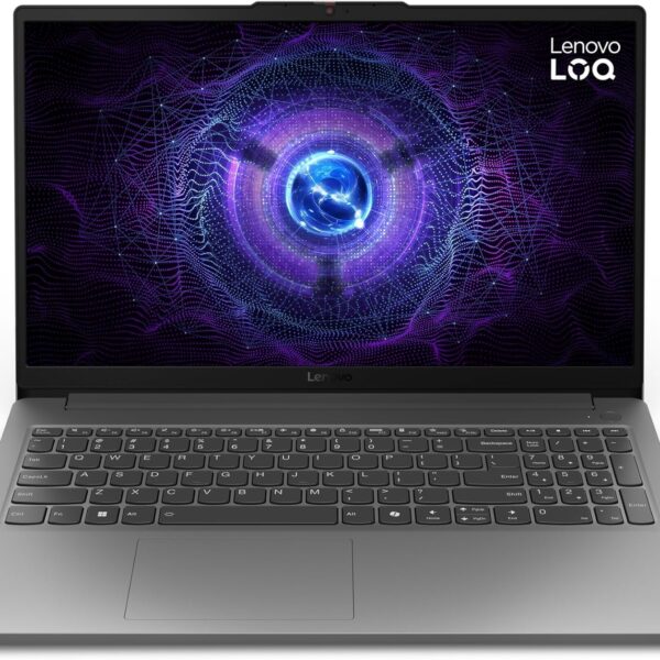 Second image of Lenovo (Upgraded) LOQ 15IAX9E Gaming Laptop, 15.6" FHD 144Hz IPS Display, Intel Core i5-12450HX, 16GB RAM, 512GB SSD, GeForce RTX 3050 6GB GPU, White Backlit ENG UK Keyboard, Luna Grey